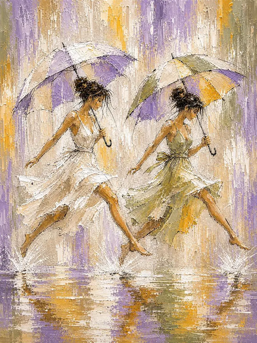 Lluvia, obra de figura de la colección Gretta Living