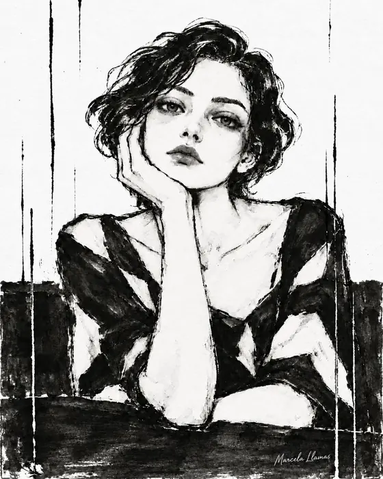 Tinta, obra de figura de la colección Gretta Living