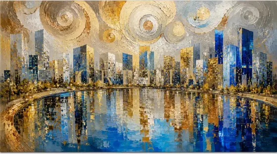 Reflejos, obra de ciudad y paisaje de la colección Gretta Living